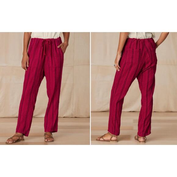 Sundance Shobu Striped Pants in Berry Size Medium - Picture 1 of 10